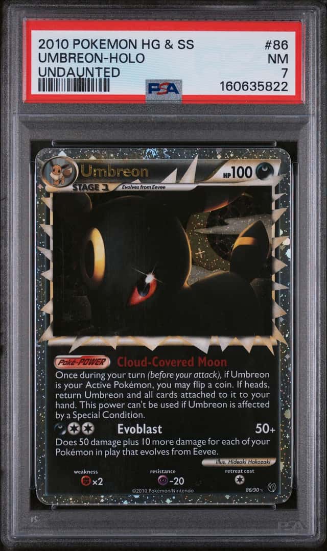 Umbreon Holo 2010 Pokémon HG & SS Undaunted  86/90 PSA 7 NM NEARMINT