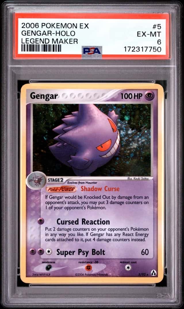 2006 POKEMON EX LEGEND MAKER #5 GENGAR-HOLO PSA 6