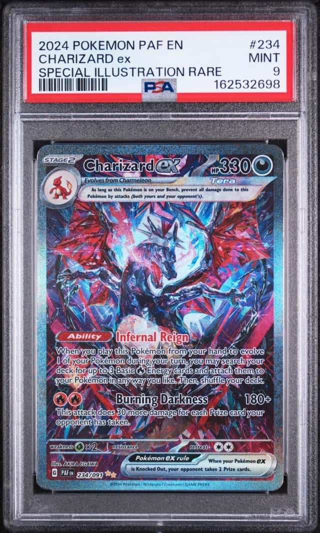 2024 POKEMON PAF EN-PALDEAN FATES SPECIAL ILLUSTRATION RARE CHARIZARD EX PSA 9