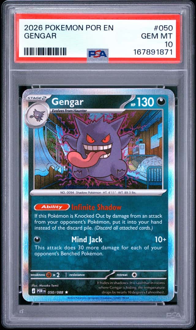 2026 POKEMON POR EN-PERFECT ORDER #050 GENGAR PSA 10