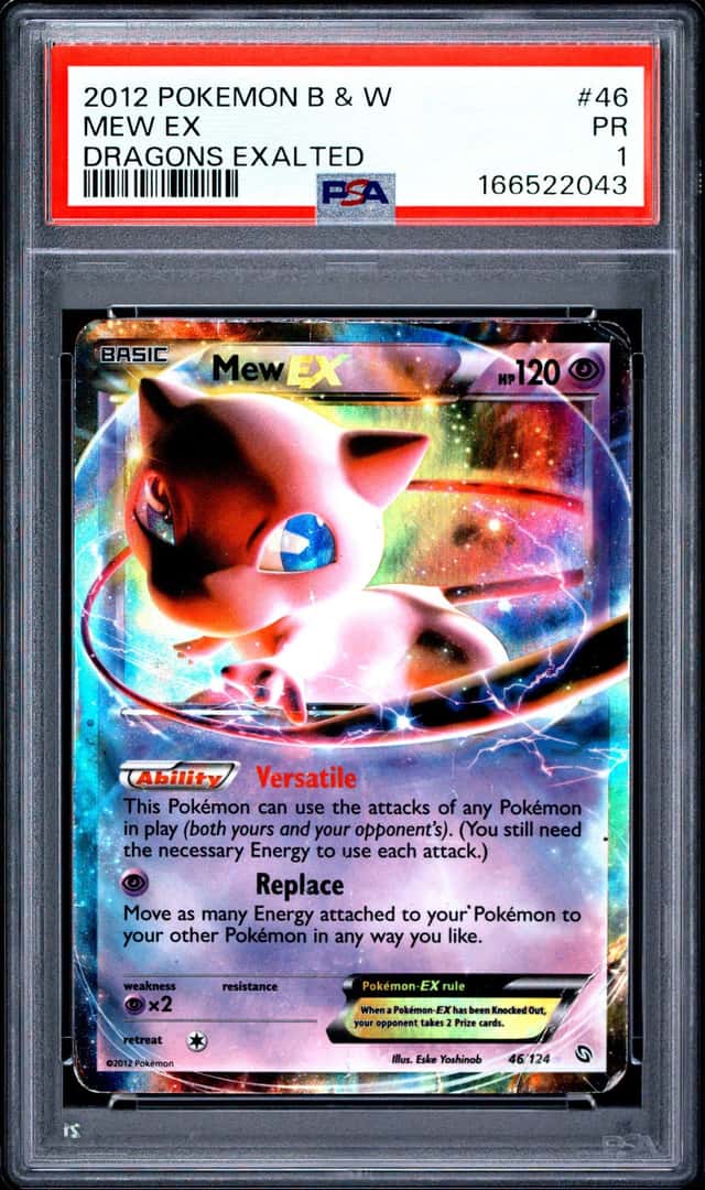 Pokemon Mew EX Dragons Exalted 46/124 PSA 1
