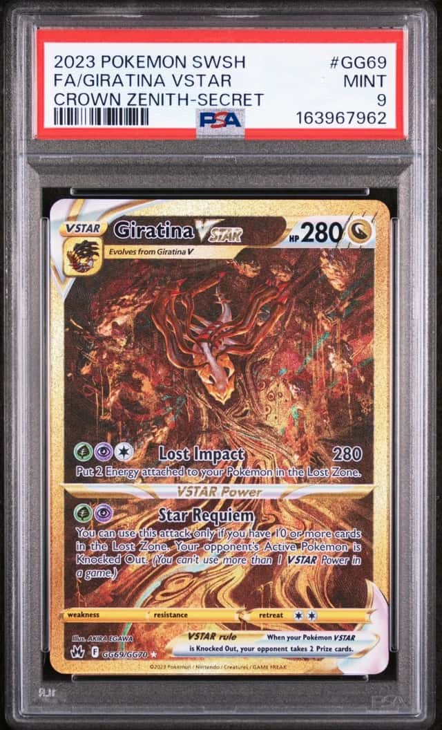 Pokemon Giratina Vstar Sword Shield Crown Zenith GG69/GG70 Secret Rare PSA 9