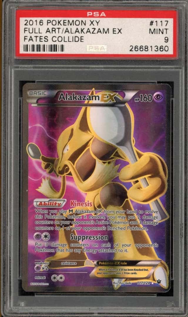 Pokemon Alakazam EX Fates Collide Full Art 117/124 PSA 9 Mint