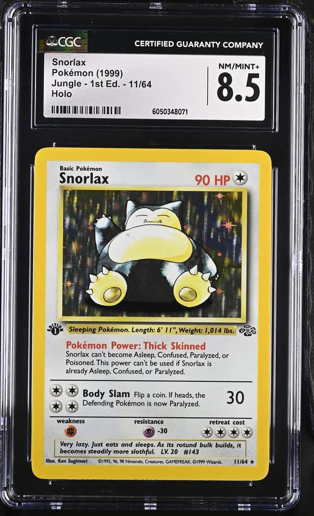 Pokemon Snorlax Holo Jungle 11/64 1st Edition CGC NM/MINT+ 8.5