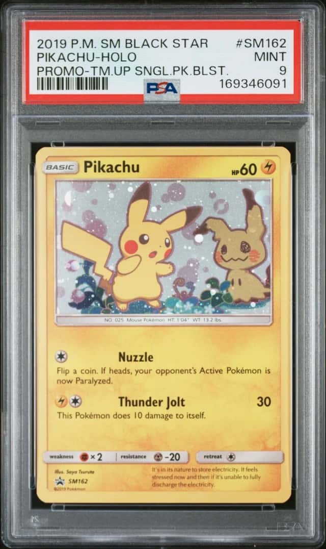 2019 POKEMON SM BLACK STAR PROMO TEAM UP SINGLE PACK BLISTERS PIKACHU-HOLO PSA 9
