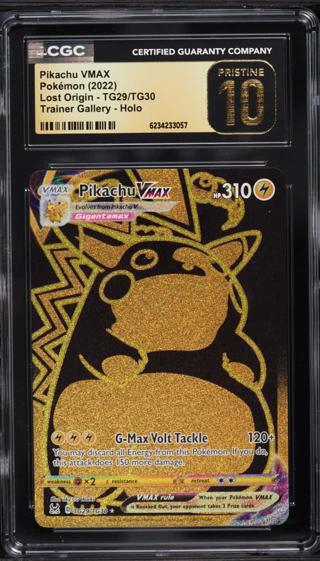2022 Pokemon Sword & Shield Lost Origin Trainer Gallery Pikachu VMAX #TG29 CGC 10 PRISTINE