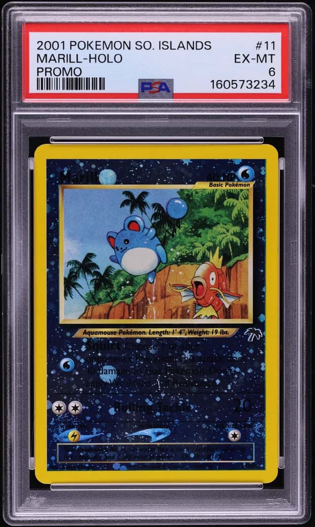 2001 Pokemon Southern Islands Promo Reverse Holo Marill #11 PSA 6 EXMT