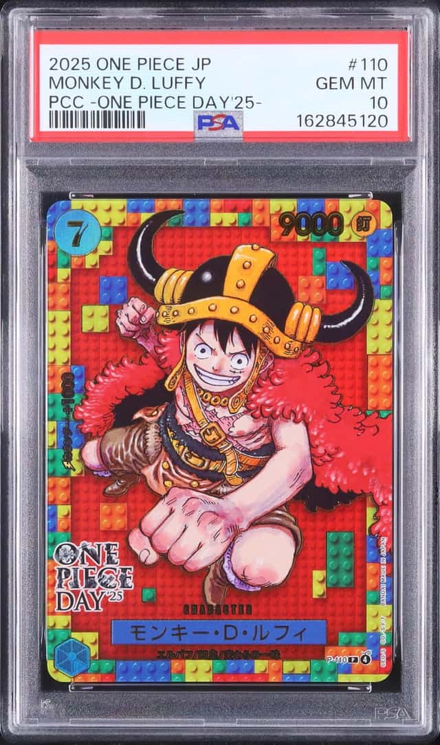 2025 One Piece Japanese Monkey D. Luffy P Premium Card Collection #110 PSA 10