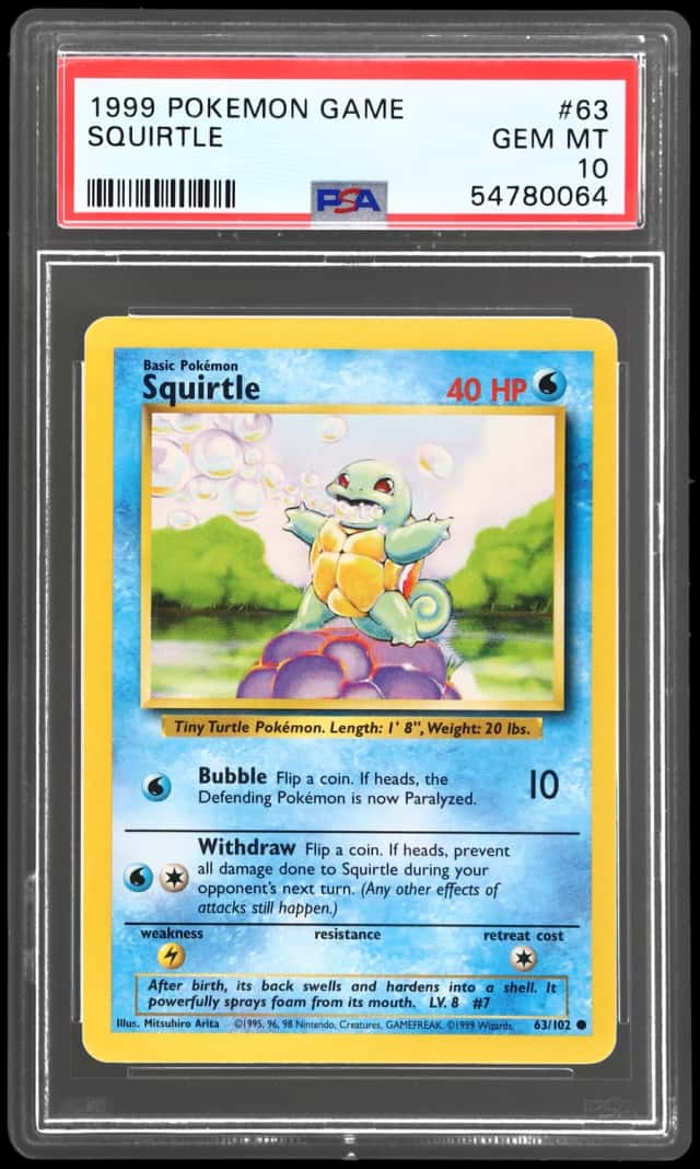 1999 Pokemon Game Squirtle #63