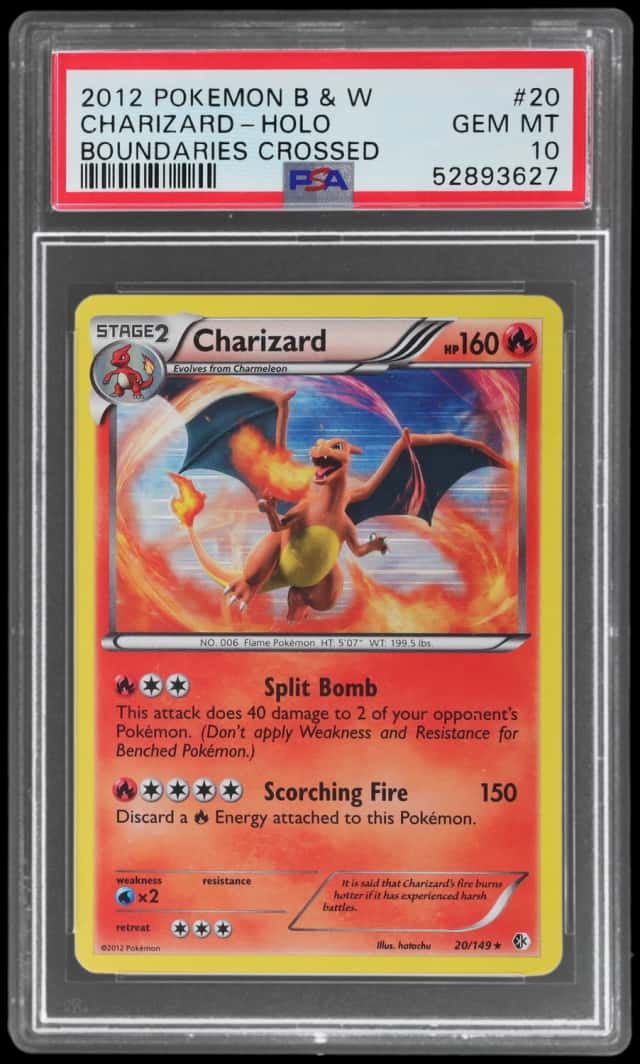 2012 Pokemon Black and White Boundaries Crossed Holo Charizard #20