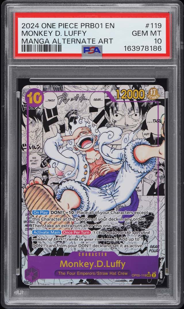 2024 One Piece the Best Premium Booster Manga Alternate Art Monkey D. Luffy #OP05119