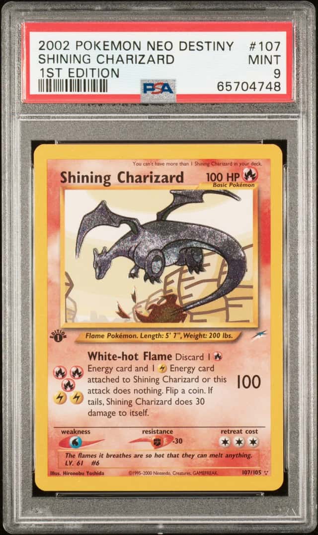 2002 Pokemon Neo Destiny 1st Edition Shining Charizard #107