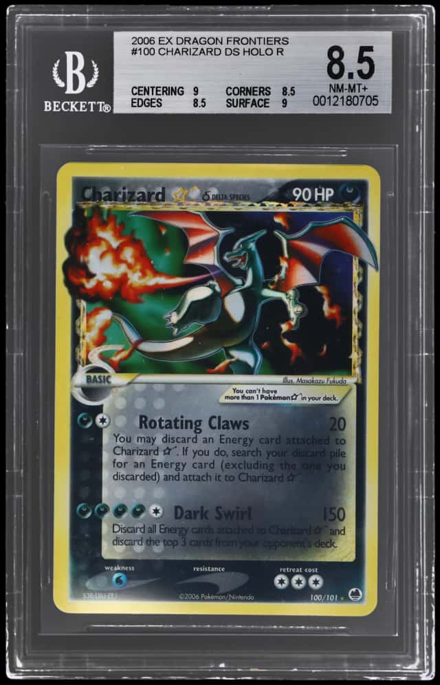 2006 Pokemon Ex Dragon Frontiers Holo Charizard Gold Star #100