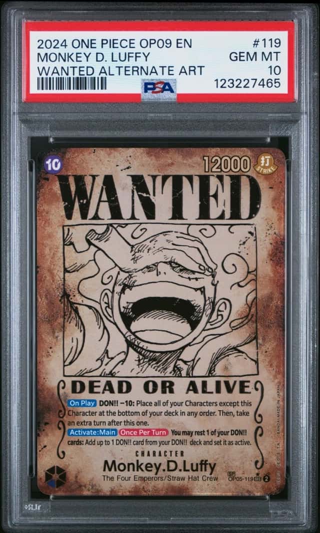 2024 ONE PIECE OP09-EMPERORS IN THE NEW WORLD #119 MONKEY D. LUFFY PSA 10
