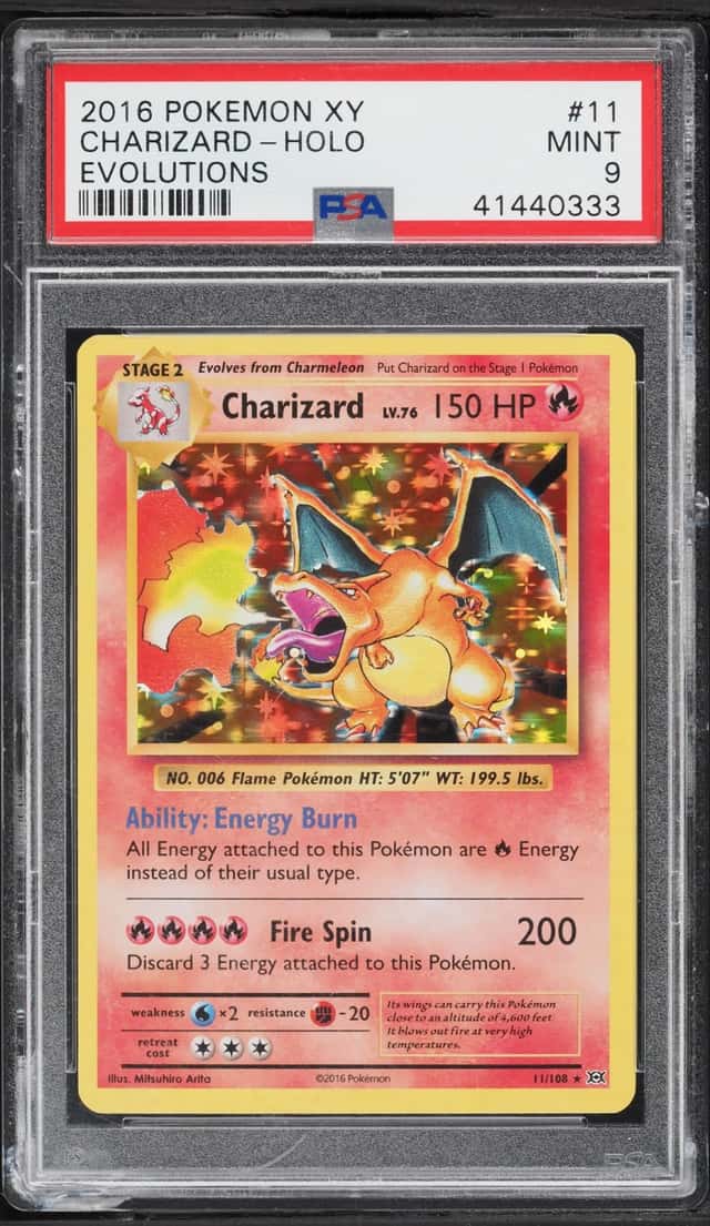 2016 Pokemon XY Evolutions Holo Charizard #11 PSA 9 MINT