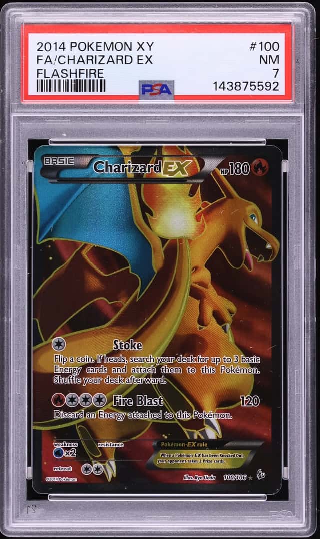 2014 Pokemon XY Flashfire Full Art Holo Charizard EX #100 PSA 7 NRMT
