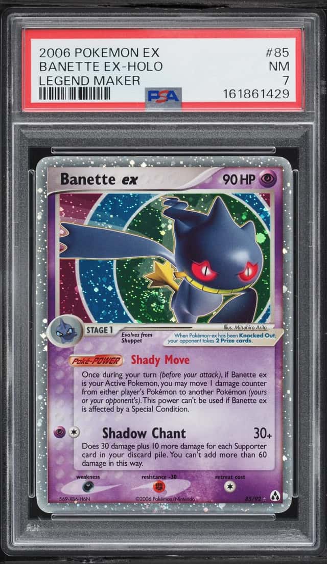 2006 Pokemon EX Legend Maker Holo Banette EX #85 PSA 7 NRMT