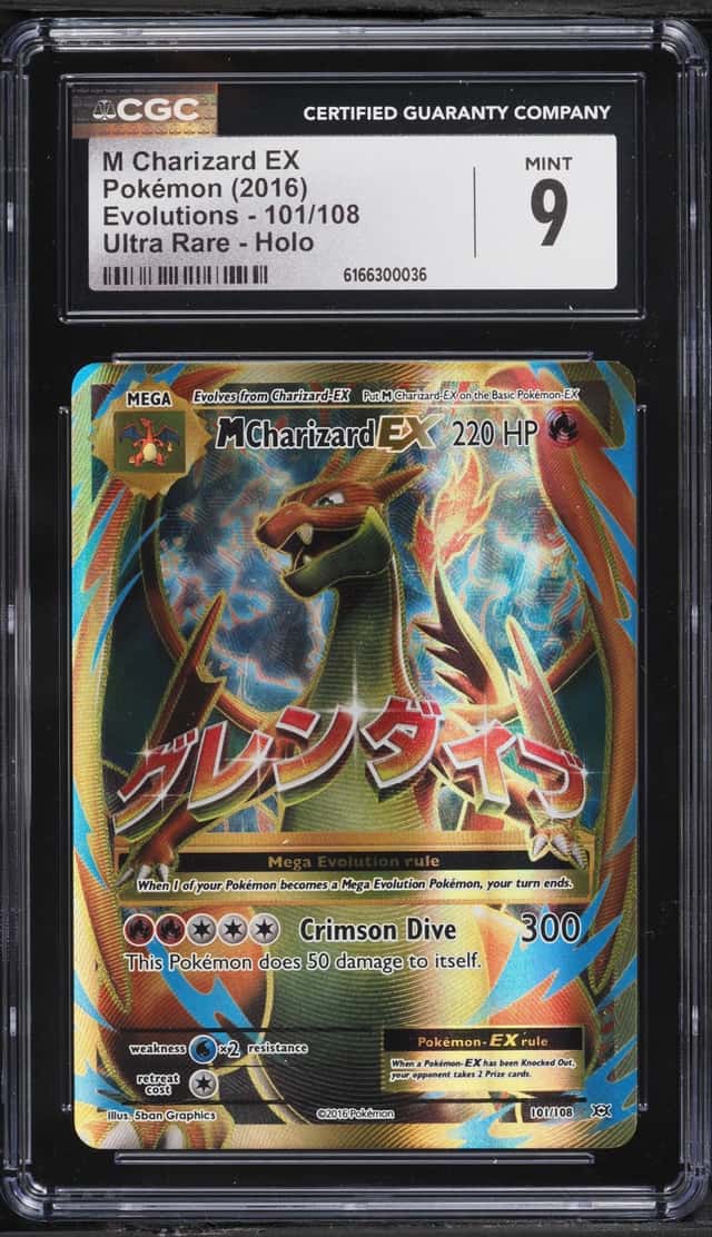 2016 Pokemon XY Evolutions Full Art M Charizard EX #101 CGC 9 MINT