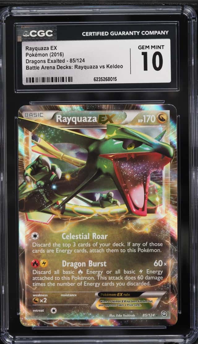 2016 Pokemon Black & White Dragons Exalted Battle Arena Decks Holo Rayquaza EX #85 CGC 10 GEM