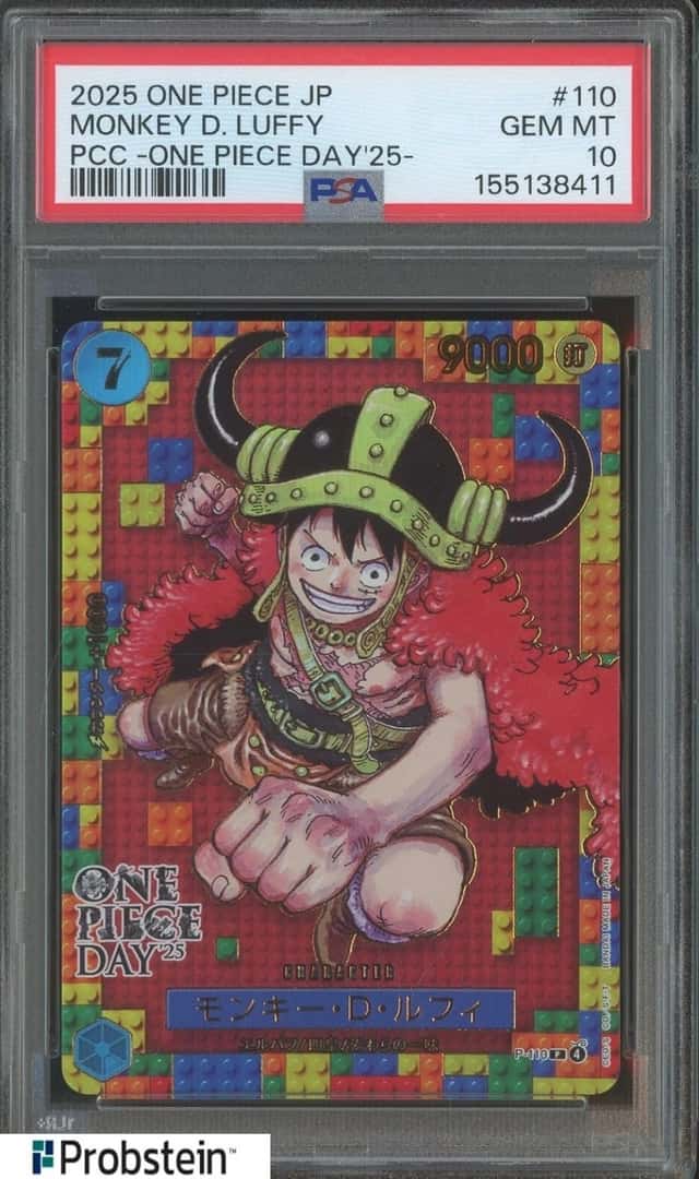 2025 One Piece Japanese PCC OP DAY '25 #110 Monkey.D.Luffy PSA 10 GEM MT