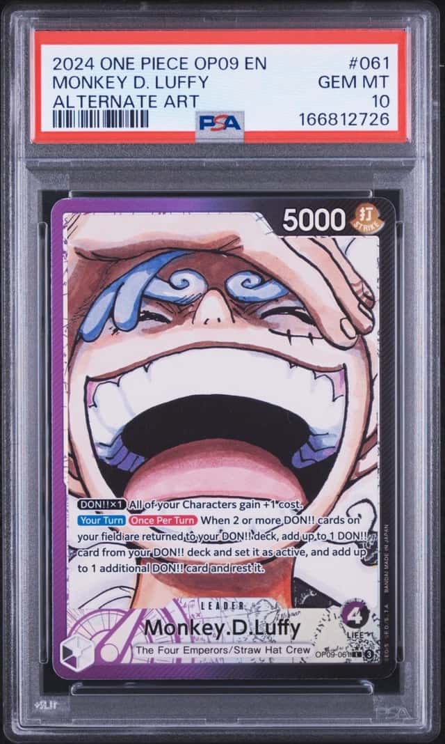 One Piece Monkey D. Luffy Op09-061 Alternate Art PSA 10 Gem Mint