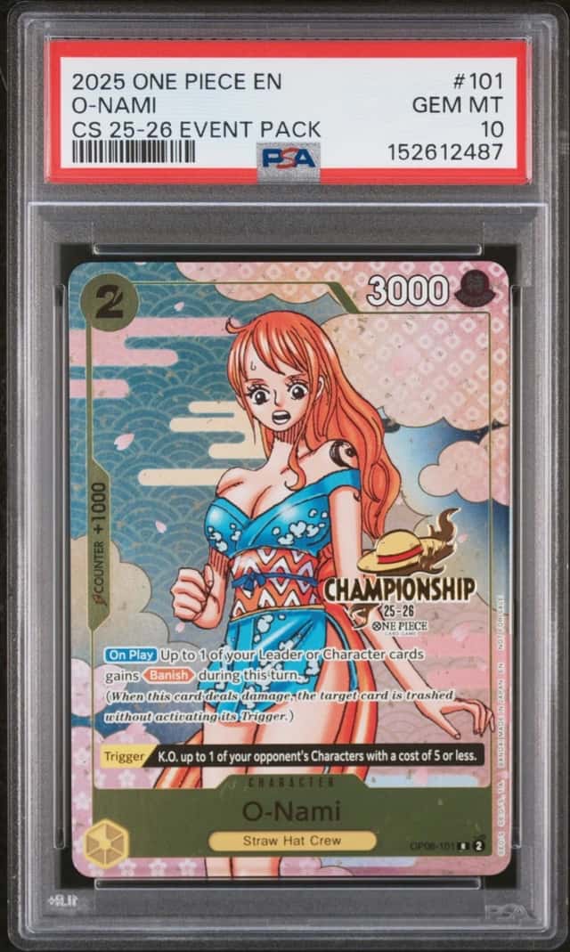 One Piece O-Nami Championship 2025-26 Event Pk. 101 PSA 10 Gem Mint