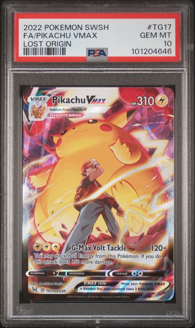 2022 Pokemon Sword and Shield Lost Origin Pikachu Vmax #TG17
