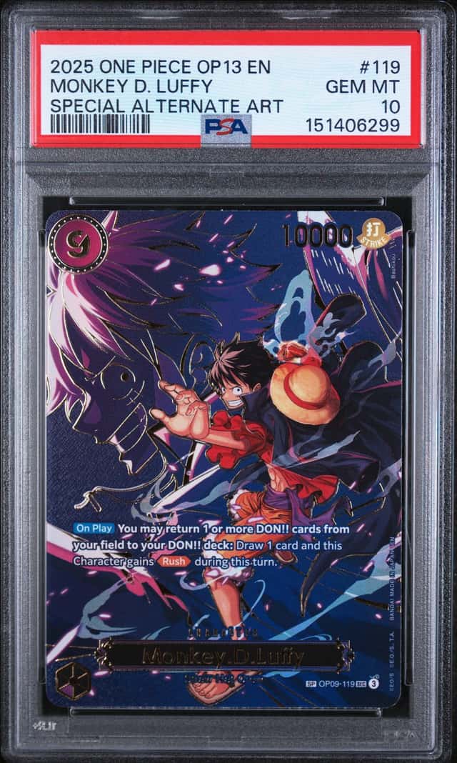 2025 One Piece Carrying On His Will Special Alternate Art Monkey D. Luffy #OP09-119