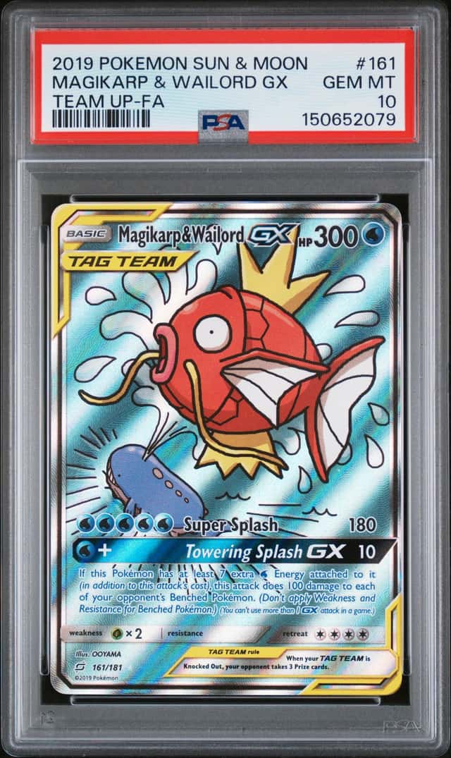 2019 Pokemon Sun and Moon Team Up Magikarp/Wailord Gx #161