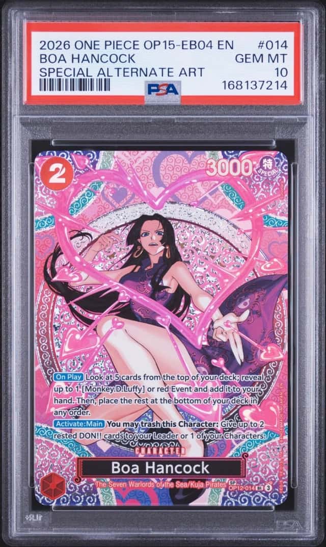 2026 ONE PIECE OP15-EB04-ADVENTURE ON KAMI'S ISLAND #014 BOA HANCOCK PSA 10