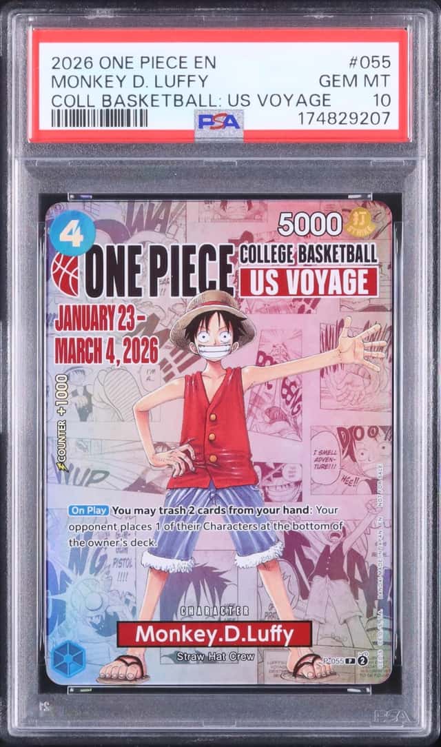 2026 One Piece Monkey D. Luffy P Coll Basketball: US Voyage #055 PSA 10