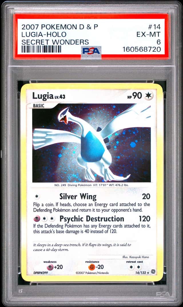 2007 Pokemon D & P Secret Wonders #14 Lugia LV.43 PSA 6 EX-MT