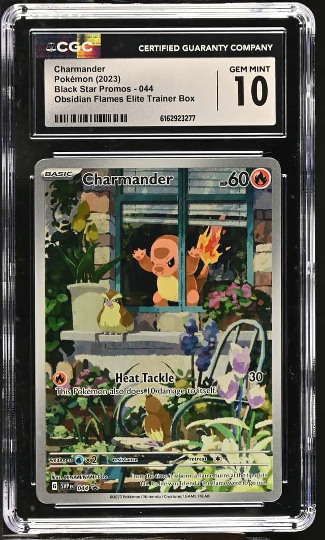 CHARMANDER CGC 10 2023 POKEMON BLACK STAR PROMOS BSP #044 OBSIDIAN FLAMES ETB 77