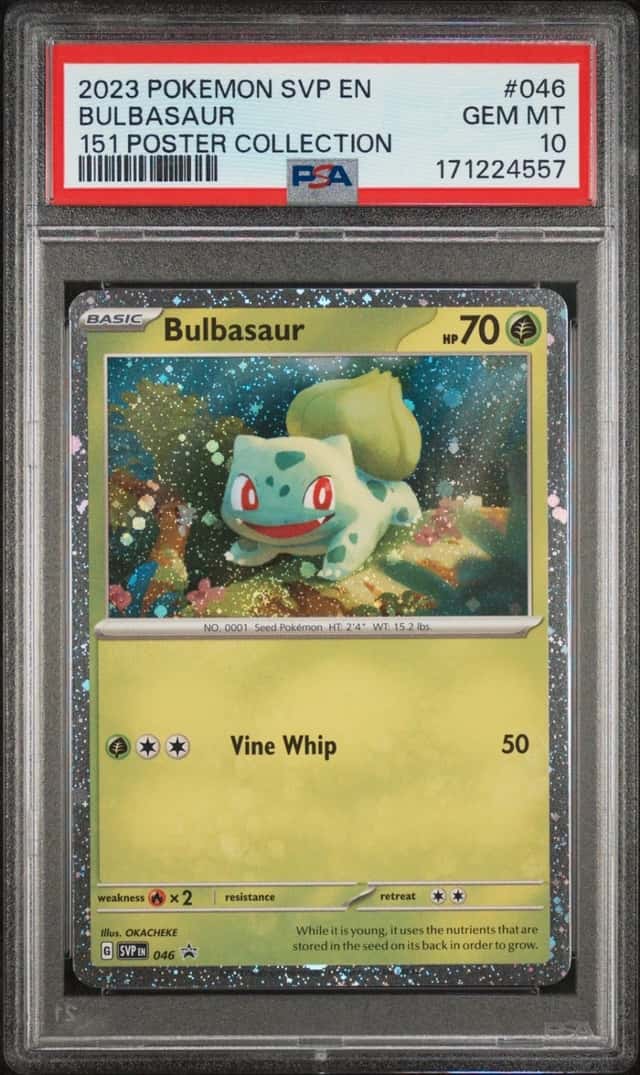 2023 POKEMON SVP EN-SV BLACK STAR PROMO 151 POSTER COLLECTION BULBASAUR PSA 10