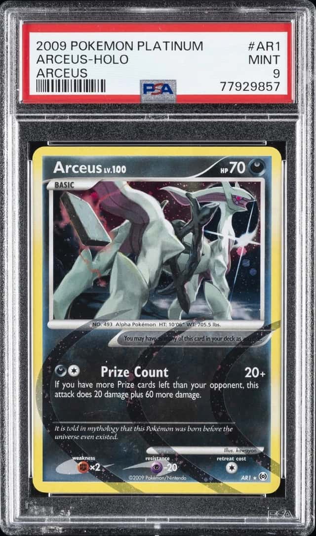 2009 POKEMON PLATINUM ARCEUS #AR1 ARCEUS-HOLO PSA 9