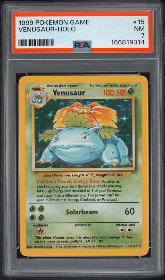 1999 POKEMON GAME VENUSAUR - HOLO PSA 7