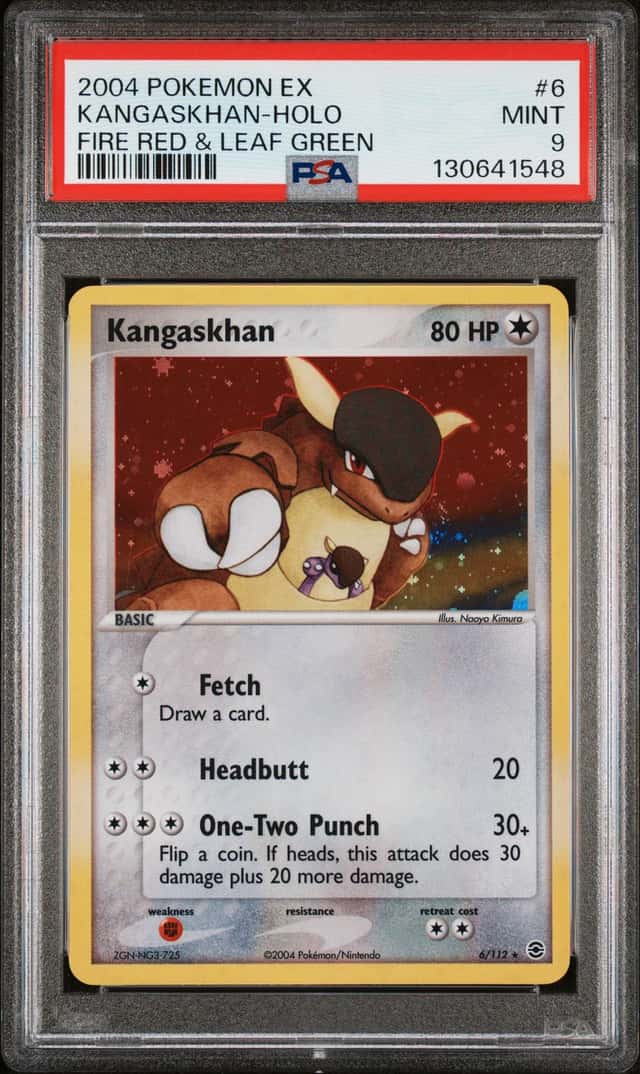 Pokemon TCG 2004 EX FireRed & LeafGreen Kangaskhan Holo 6/112 PSA 9