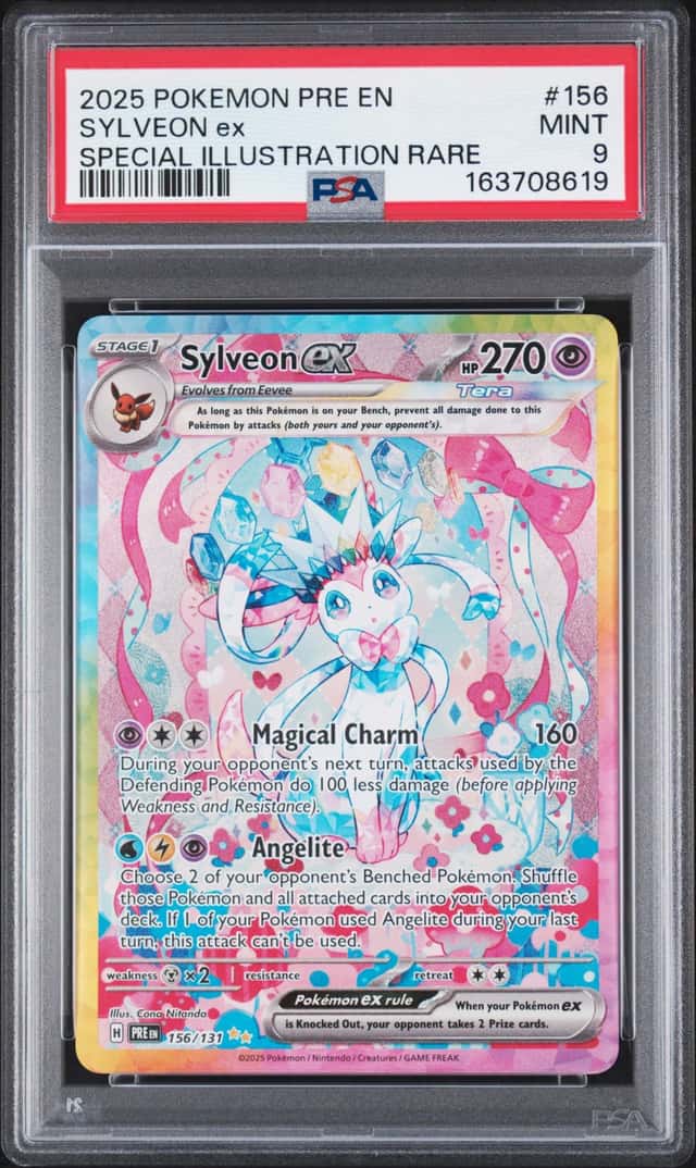 Sylveon ex PSA 9 2025 Pokemon Prismatic #156/131 Special Illustration Rare 8619