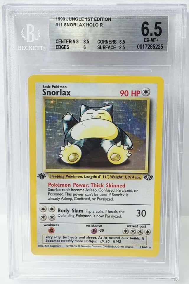 POKEMON JUNGLE 1ST EDITION SNORLAX HOLO BGS 6.5 VERY NICE!!!!