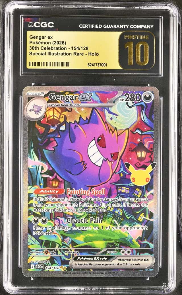 2026 Pokemon 30th Celebration #154 Gengar ex Holo CGC 10PRISTINE