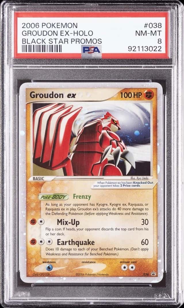 GROUDON EX 2006 POKEMON BLACK STAR PROMOS #038 HOLO RARE PSA 8
