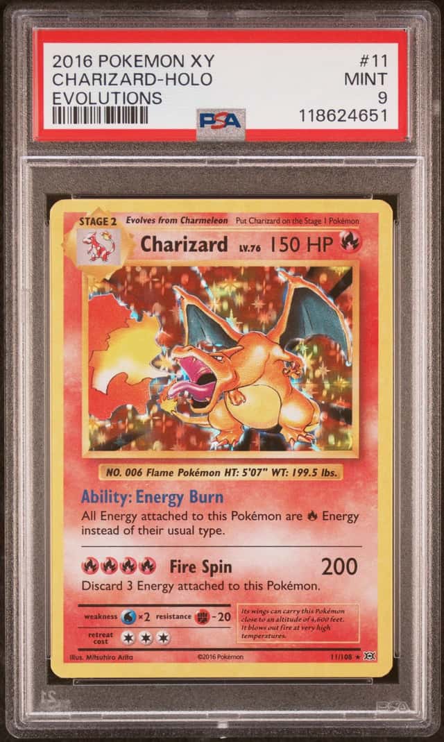 Pokemon 2016 Charizard 11/108 Holo Rare Evolutions PSA 9