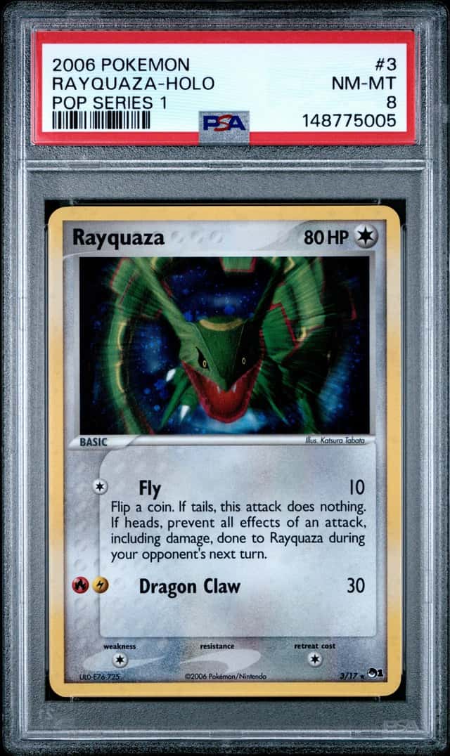 PSA 8 Rayquaza POP Series 1 Holo Rare 003/017 2006 Pokemon Vintage