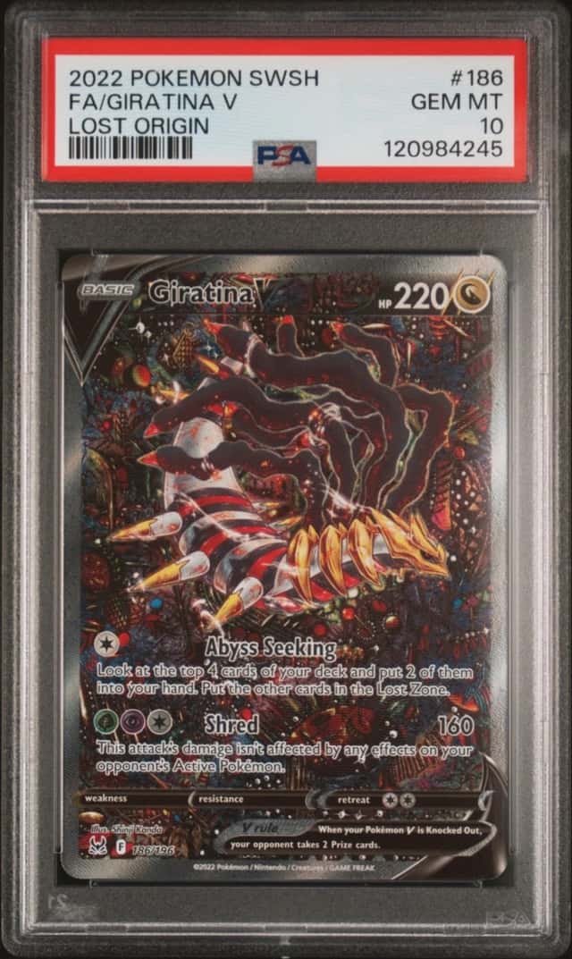 GIRATINA V PSA 10 2022 POKEMON SWORD & SHIELD SWSH LOST ORIGIN #186/196 4245