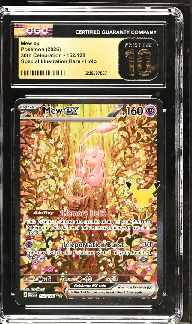 2026 Pokemon 30th Celebration Mew ex Special Illustration Rare #152/128 CGC 10