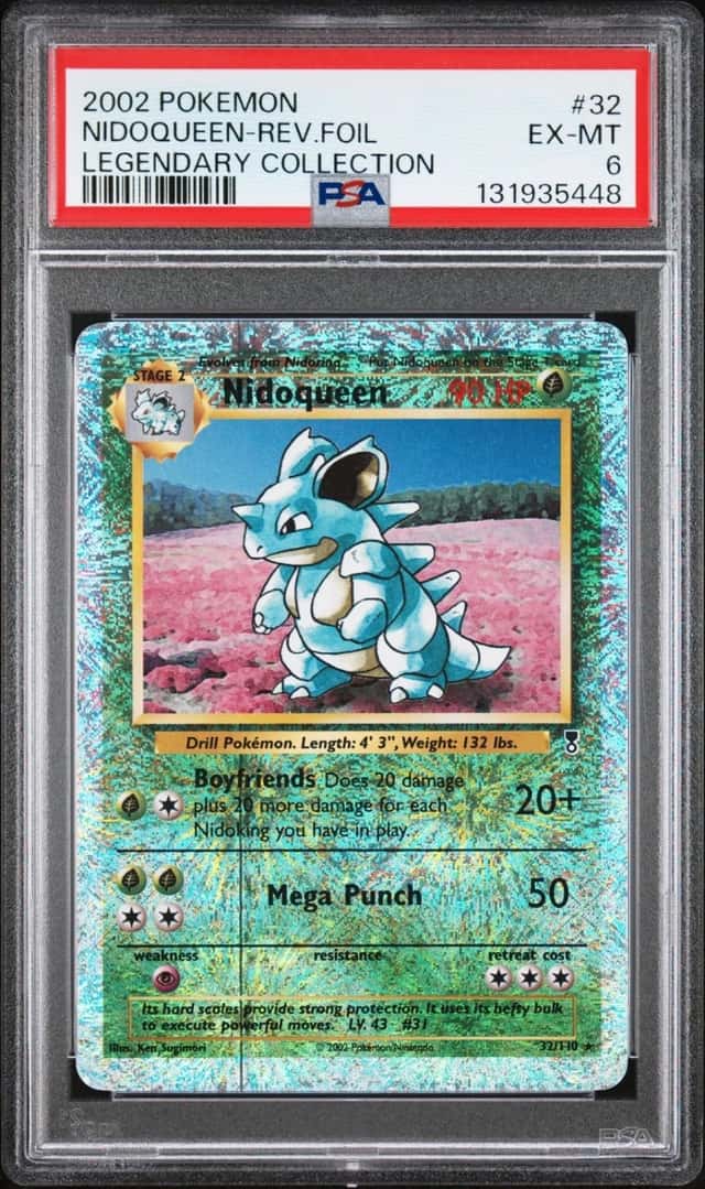 Pokemon Nidoqueen Reverse Holo Legendary Coll. 32 PSA 6