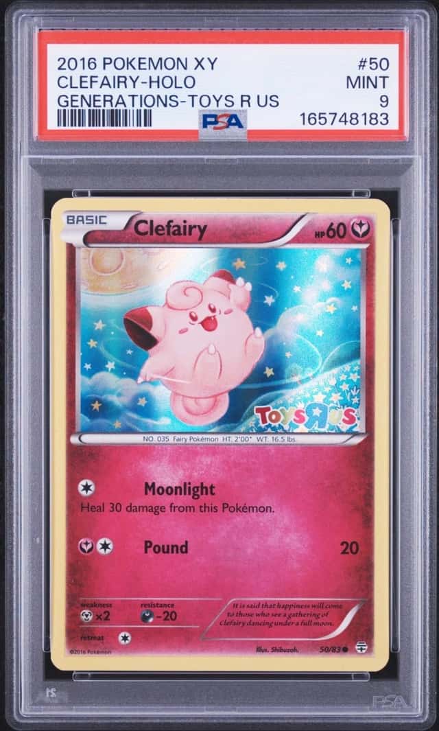 2016 POKEMON XY GENERATIONS TOYS R US #50 CLEFAIRY-HOLO PSA 9