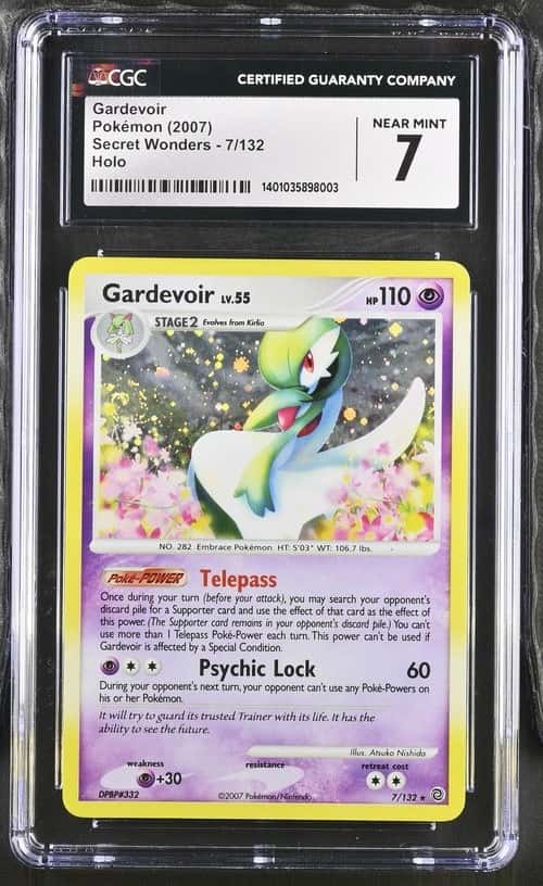 Pokémon Gardevoir 2007 7/132 Holo Rare CGC 7 Near Mint