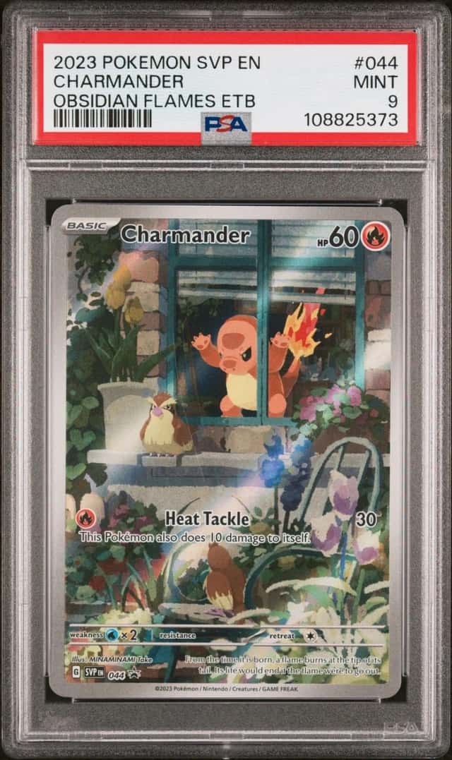 2023 Pokemon Black Star Promo Charmander Obsidian Flames Etb PSA 9 #044