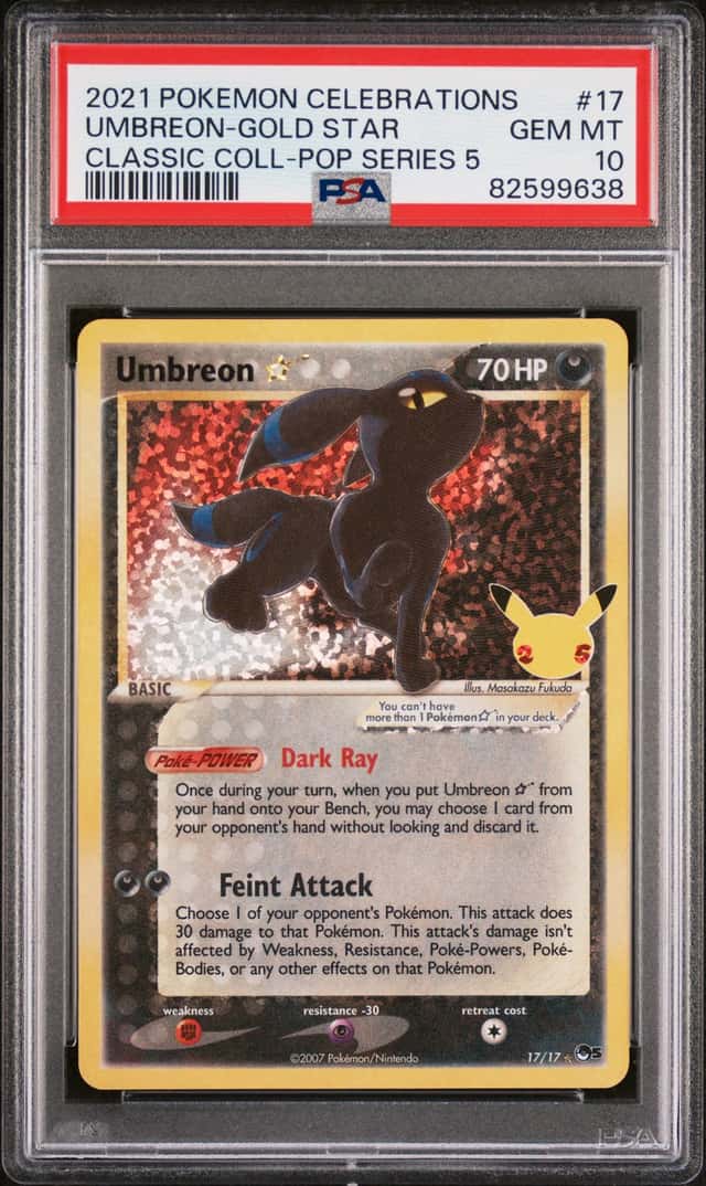 2021 Pokemon SWSH Celebrations Umbreon Classic Collection #17/17 PSA 10 GEM MINT